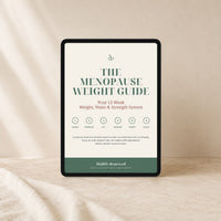 The Menopause Weight Guide — cover, your 12-week weight, waist and strength system